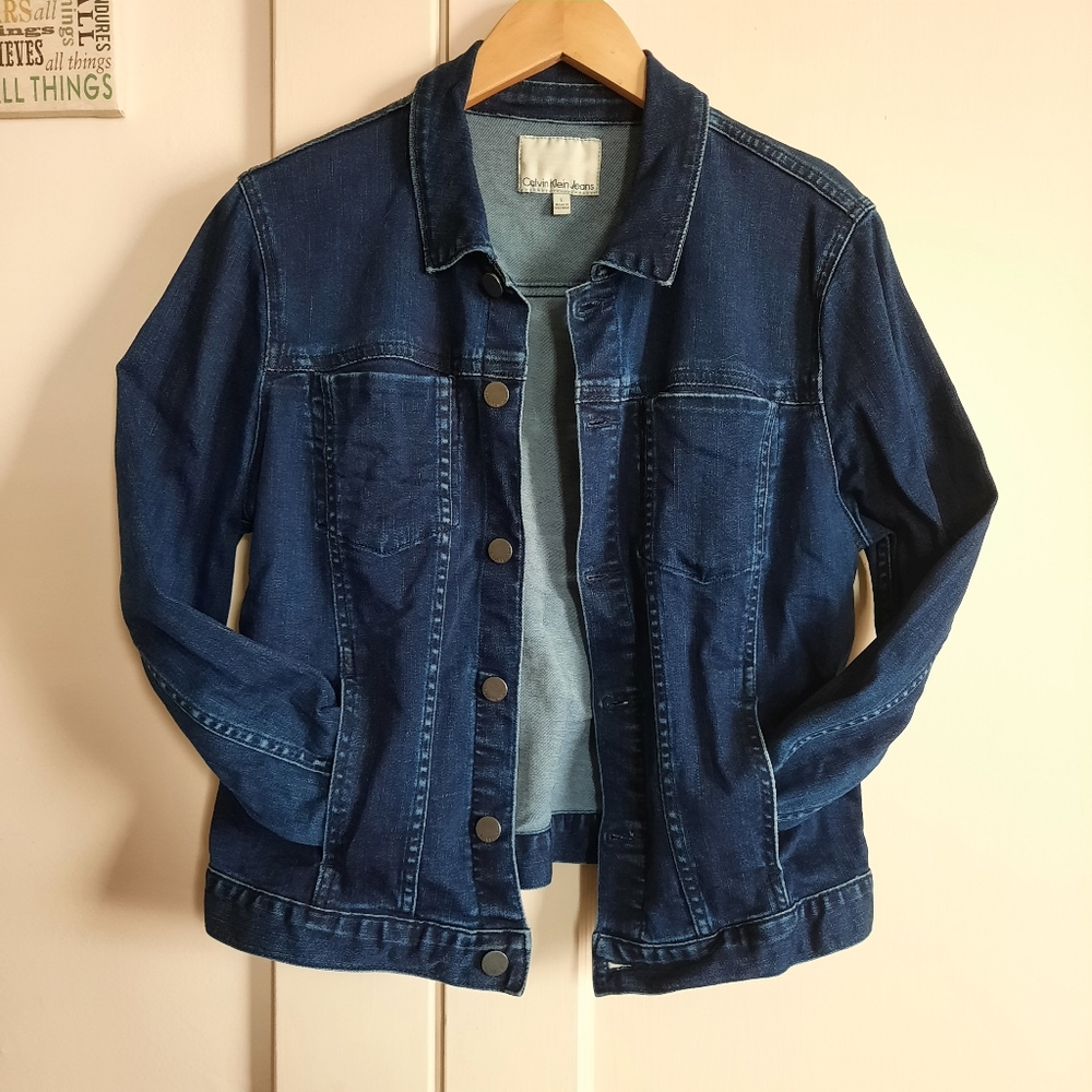 Calvin Klein Jeans denim jacket, dark blue,   size L